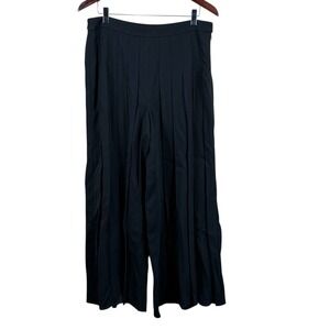 Carlisle Collection Women's Wide-Leg Palazzo Pant Size 8 Black Pleated Leg‎